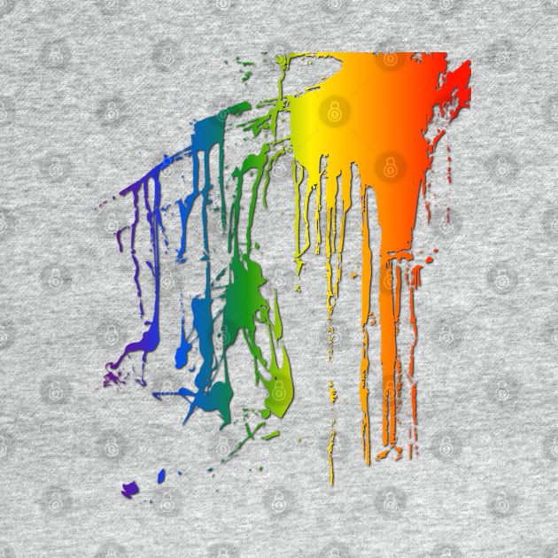 Gay Rainbow Paint Splash by KZK101